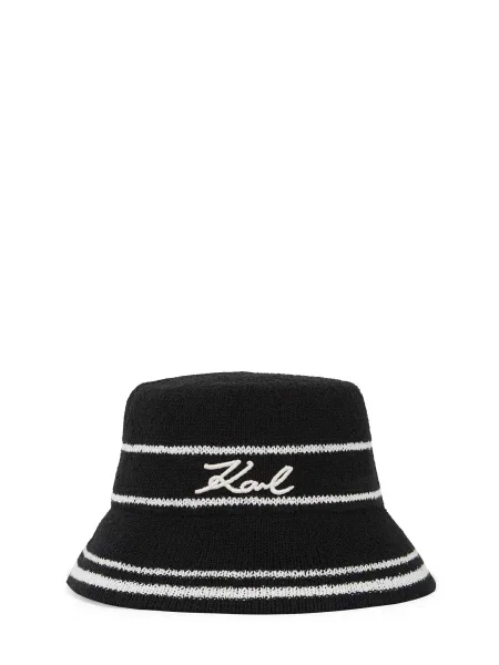 Karl Lagerfeld Pălărie crem alb negru