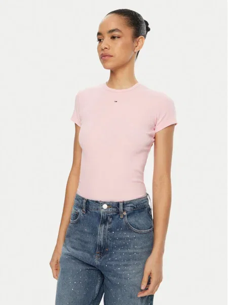 Tommy Jeans Tričko Essential ružová