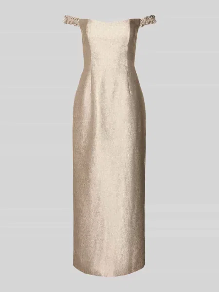 Sukienka wieczorowa z efektem błyszczącym model ‘Mindy’ Forever New złota