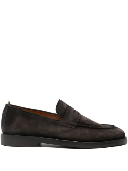 Pantofi loafer Officine Creative din piele de căprioară maro