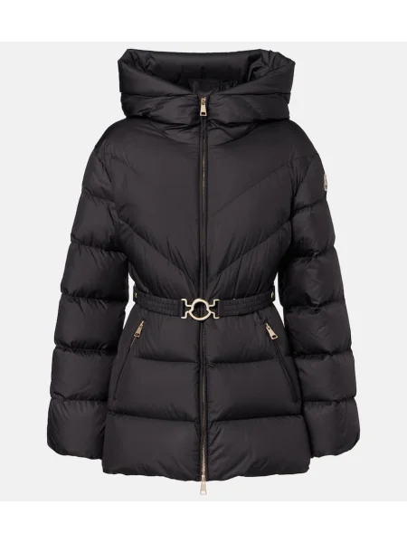 Geacă cu puf Moncler cu glugă negru