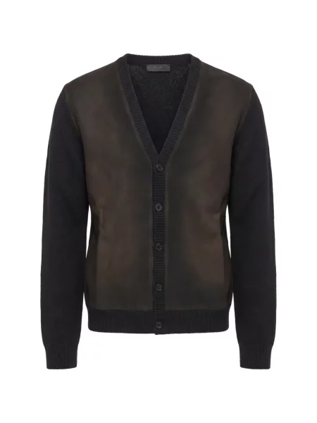Cardigan Prada de lână negru