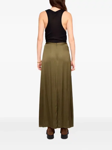 Fusta maxi Zadig&voltaire din satin verde