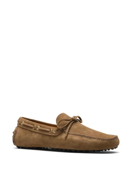 Pantofi loafer Car Shoe din piele de căprioară maro