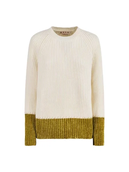 Sweter Marni wełniany biały