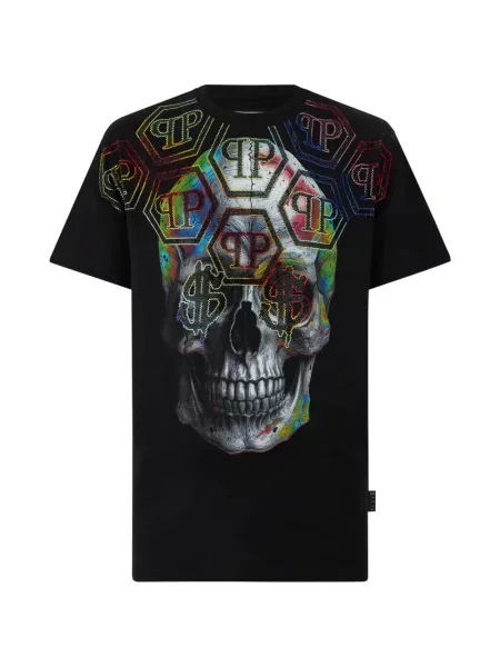 Tricou Philipp Plein cu imagine negru