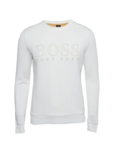 Hanorac Boss cu aplicații alb