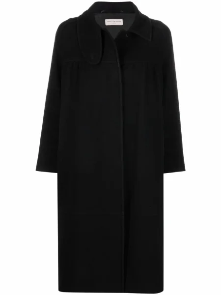 Jednořadý kabát Dries Van Noten Pre-owned černý