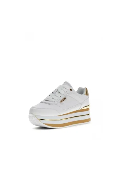 Sneakersy Guess na platformie białe
