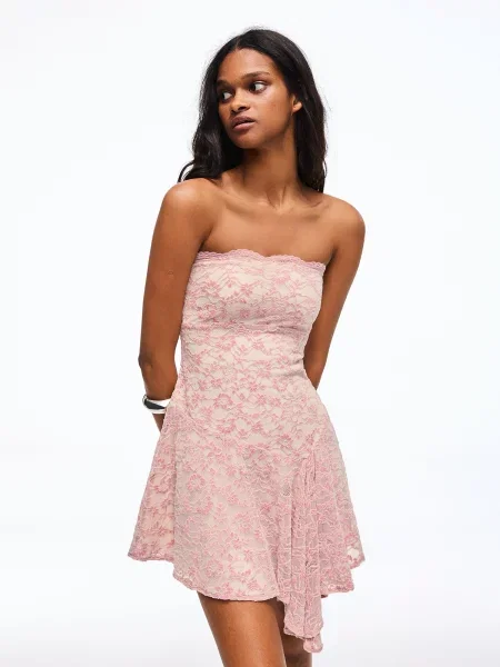 Bershka Letné šaty pitaya / pastelovo ružová