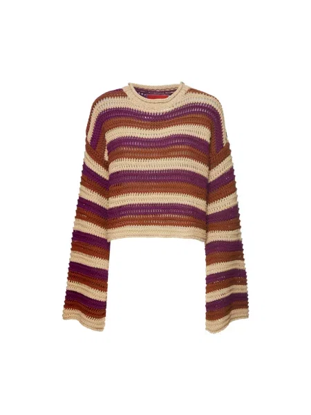 Krótki sweter La Doublej w paski chunky