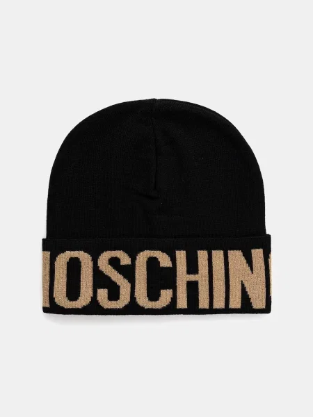 Moschino căciulă de lână negru