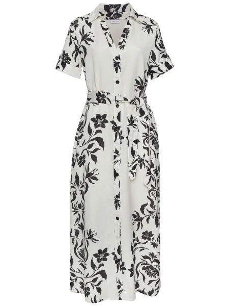 LASCANA Dolga srajca bež črna