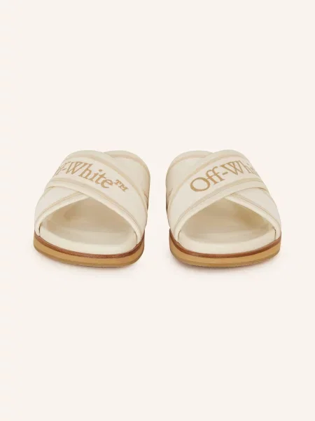 Off-White Klapki Cloud beige białe
