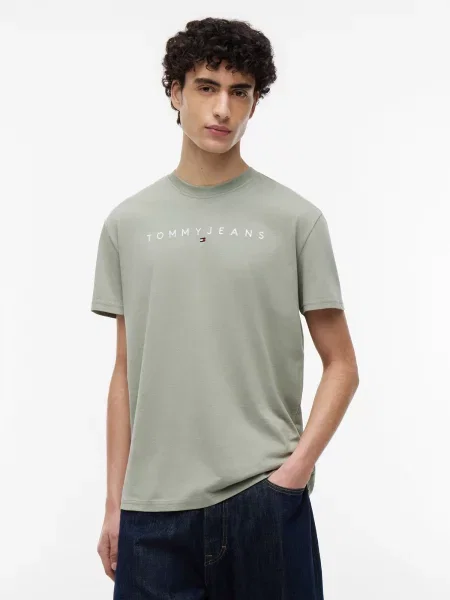 Tommy Jeans Majica pastelno modra bela