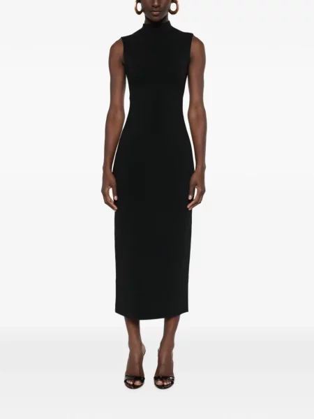 Rochie midi Cult Gaia cu spatele deschis negru