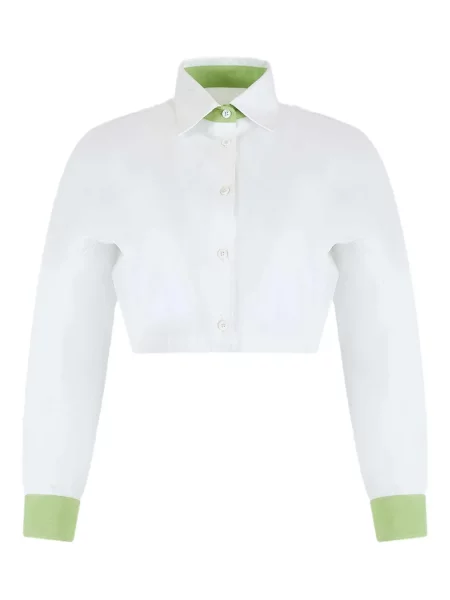 Top Rosie Assoulin din poplin alb