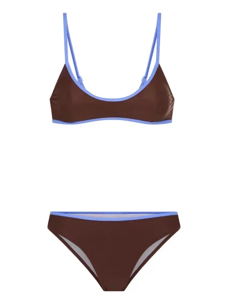LSCN by LASCANA Costum de baie două piese deschis / maro închis albastru
