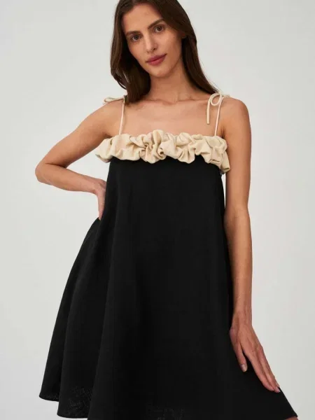 Undress Code sukienka Bambina czarny mini oversize