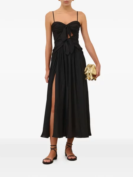 Rochie midi Zimmermann cu legături negru