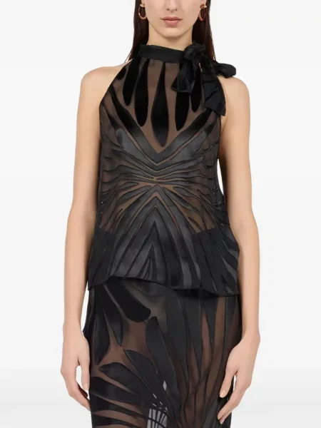 Top Roberto Cavalli cu funde negru