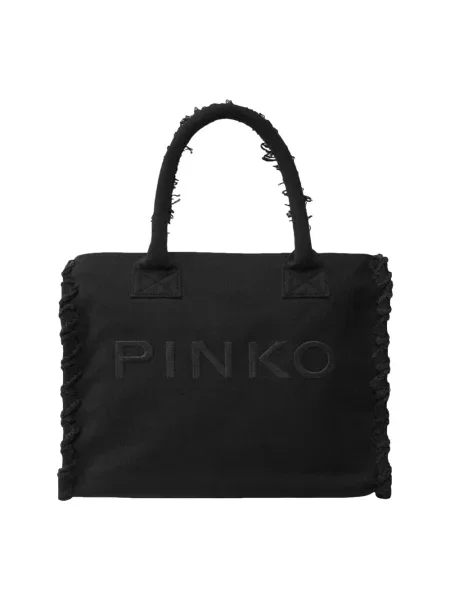 Shopperka Pinko skórzana czarna