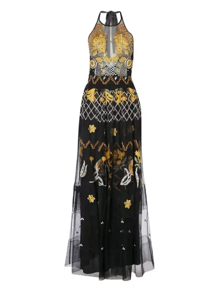 Rochie Temperley London cu broderie din tul negru