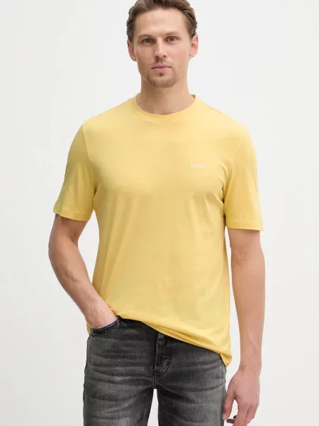 HUGO t-shirt ανδρικό κίτρινο
