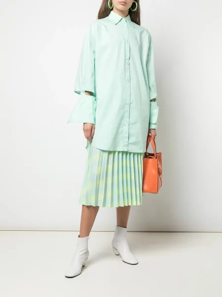 Rochie tip cămașă Ellery verde