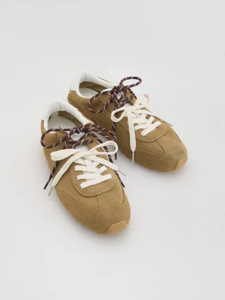 Reserved Замшеві кеди бежевий