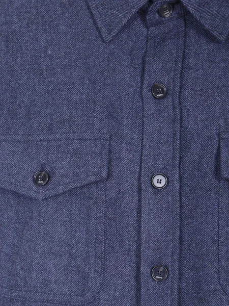 Cămașă Cruna cu model herringbone albastru