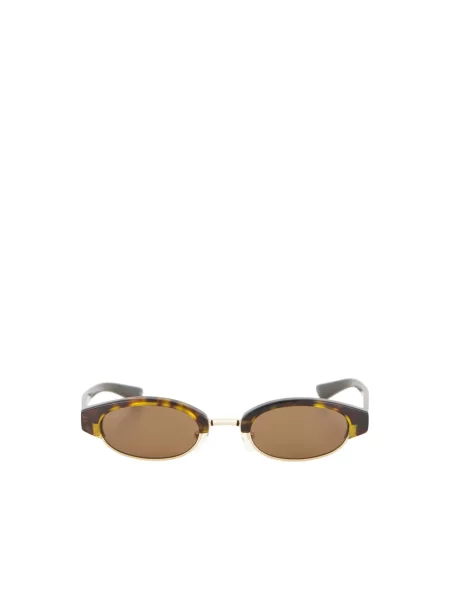 Okulary przeciwsłoneczne Alexander Mcqueen brązowe