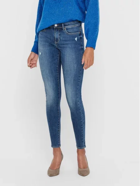 ONLY Jeansy Wauw Skinny Fit niebieski
