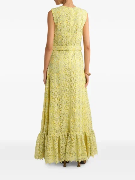 Rochie Etro din dantelă de costum galben