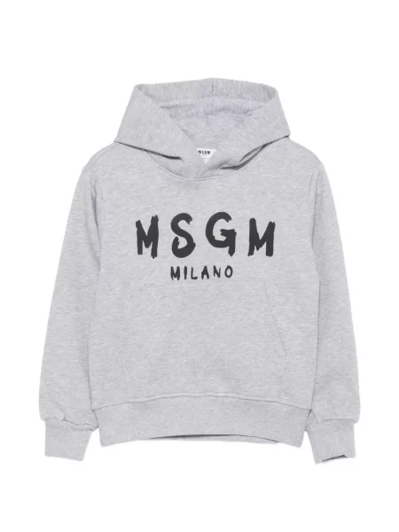 Bluza z kapturem dziecięca Msgm szara