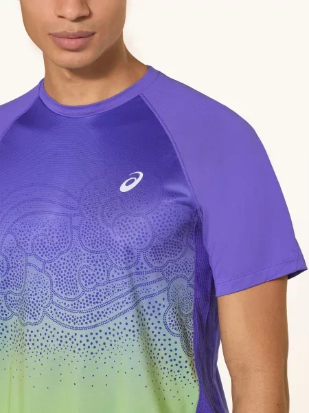 Asics Běžecké Tričko Road Fade / neonově zelená modrá