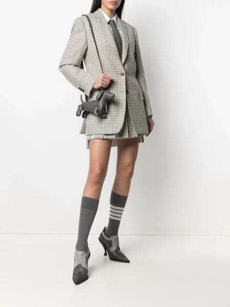 Torebka skórzana Thom Browne skórzana szara