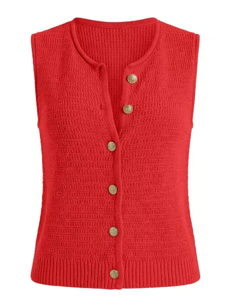 Imily Bela Vestă tricotată roșu