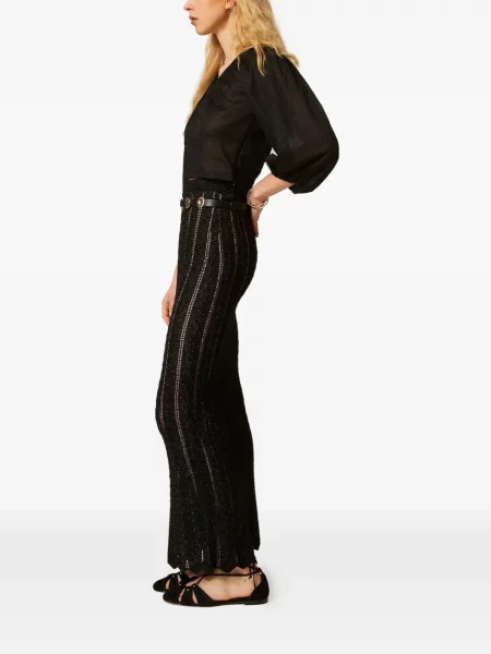 Fusta maxi Twinset tricotate negru