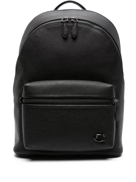 Kožený batoh Coach černý