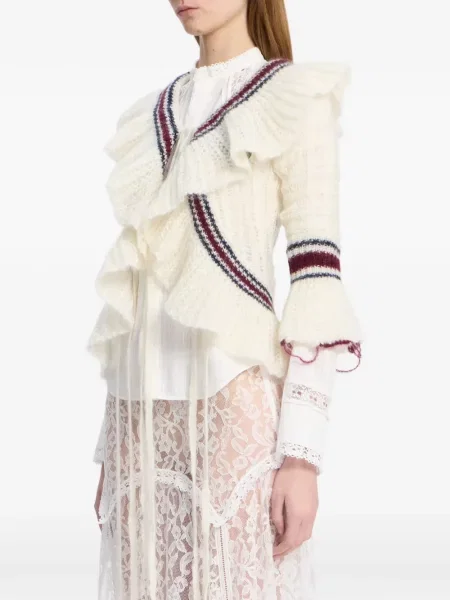 Cardigan Ann Demeulemeester tricotate cu volane