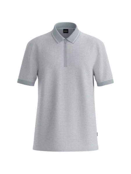 Scurt tricou polo Boss gri