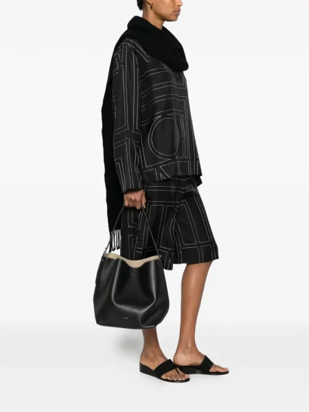 Pantaloni scurți Toteme cu imagine negru