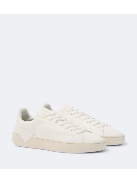 Sneakerși Prada din piele alb