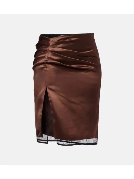 Szatén szoknya Jacques Wei barna