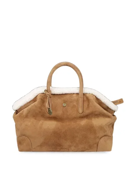 Geantă shopper Ash din piele de oaie maro