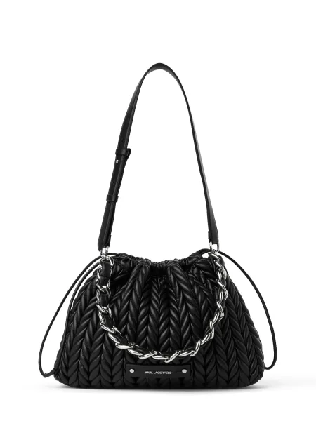 Karl Lagerfeld Torba za na rame Weave' crna