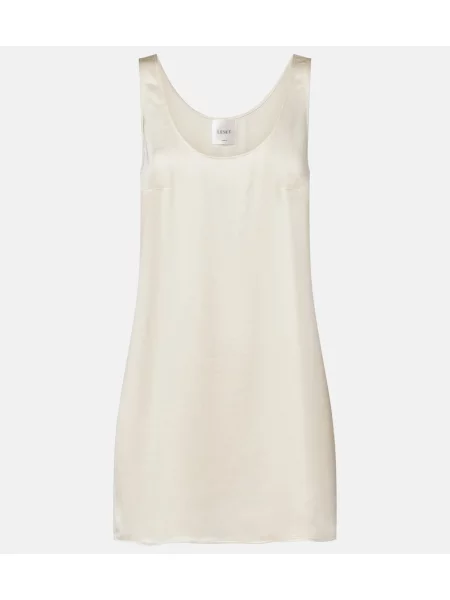 Rochie de satin Leset din satin alb