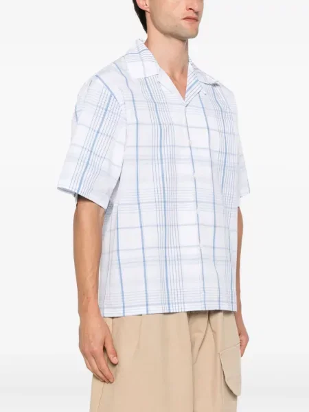 Kostkovaná košile Marni bílá