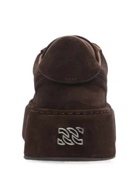 Szarvasbőr platform talpú sneaker Casadei barna